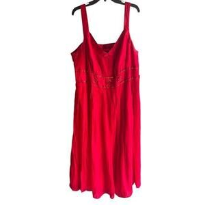 SIGNATURE by Robbie Bee Silk Red embellished satin whimsy gown Plus NWT SZ 24W